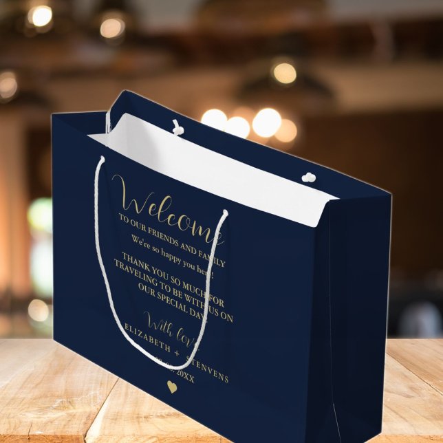 Gold script wedding welcome bag hotel guest bags  (Creator Uploaded)