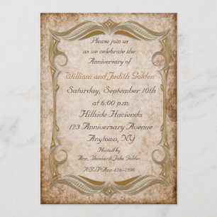 Gold Scroll Frame Invitation