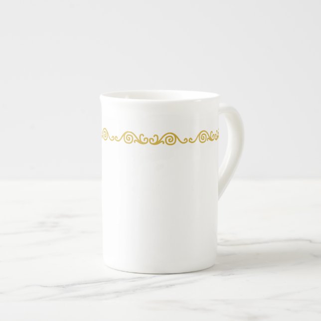 Gold Scroll Work Specialty Mug (Front Right)