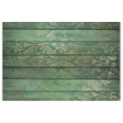 Gold Scrollwork on Green Wood Decoupage