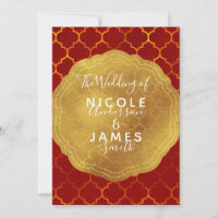 Gold Seal Foil Fiery Red Indian Moroccan Wedding