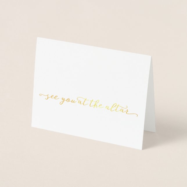 Gold See You At The Altar Wedding Day Card (Front)