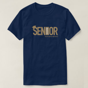 Gold SENIOR with Graduation Cap T-Shirt