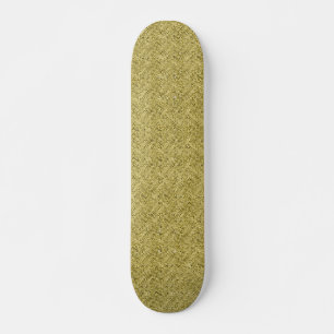 gold sequin effect skateboard