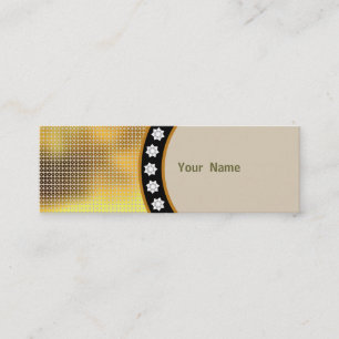 Gold Sequin Mini Business Card