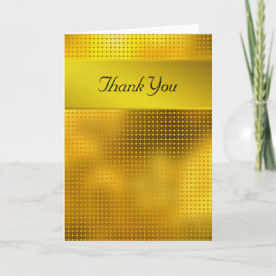 Gold Sequin Thank You Card