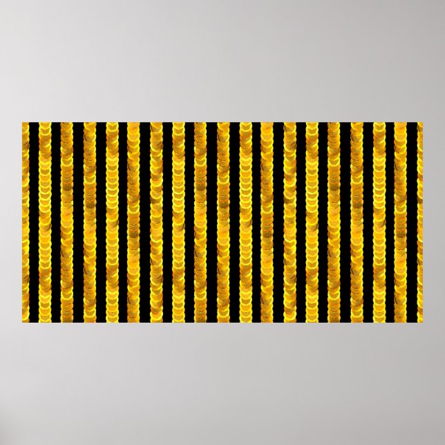 Gold sequins pattern poster (Front)