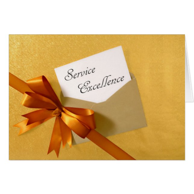 Gold Series - Service Excellence Card (Front Horizontal)