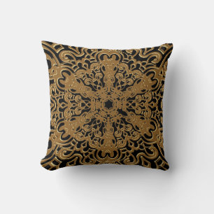 Gold Shadow Reversible Throw Pillow