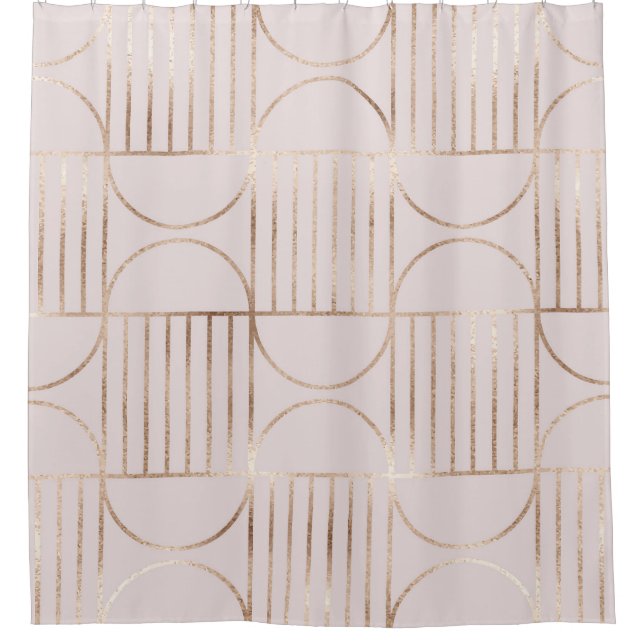 Gold shapes: mid-century modern pattern. (Front)