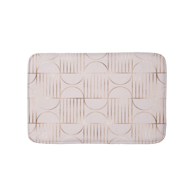 Gold shapes: mid-century modern pattern. bath mat (Front)