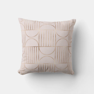 Gold shapes: mid-century modern pattern. throw pillow