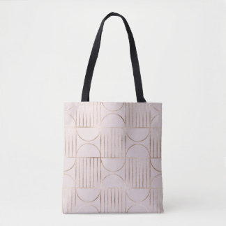 Gold shapes: mid-century modern pattern. tote bag