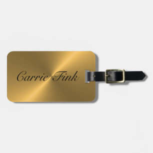 Gold Sheen Luggage Tag