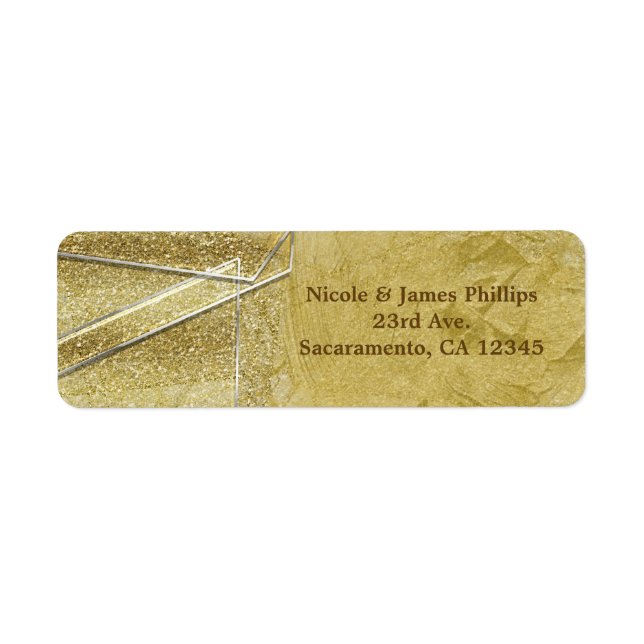 Gold Shimmer Crystal Glass Party Invitation (Devant)