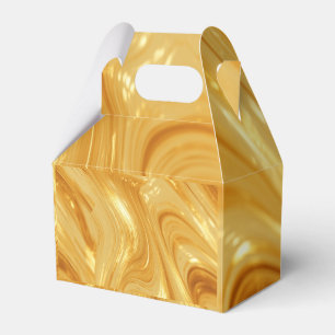 Gold shimmer-look favor box