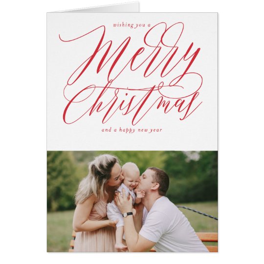 Gold Shimmer Merry Christmas Greeting Card
