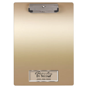 Gold Shimmer Shine Elegant Chic Glam Personalized Clipboard