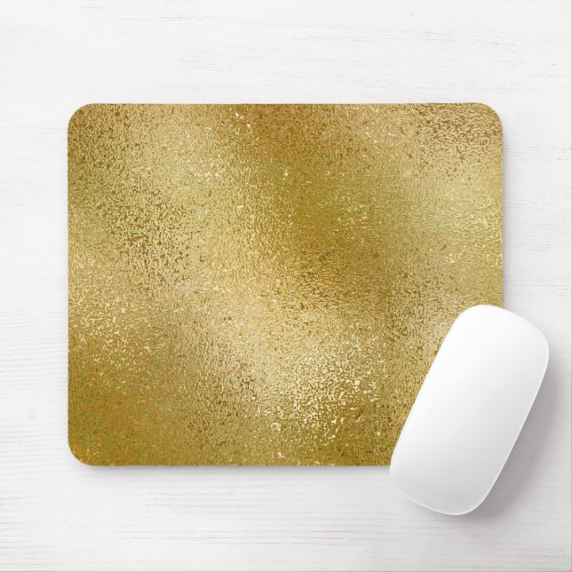 Gold shimmering iridescent abstract background mouse pad (With Mouse)