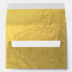 Gold Shine Foil Look Modern Elegant Chic Wedding Envelopes
