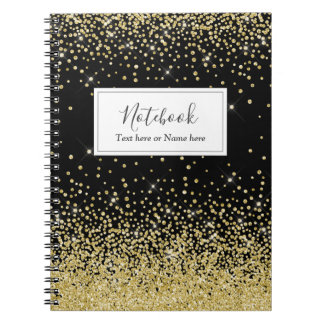 gold shining  notebook