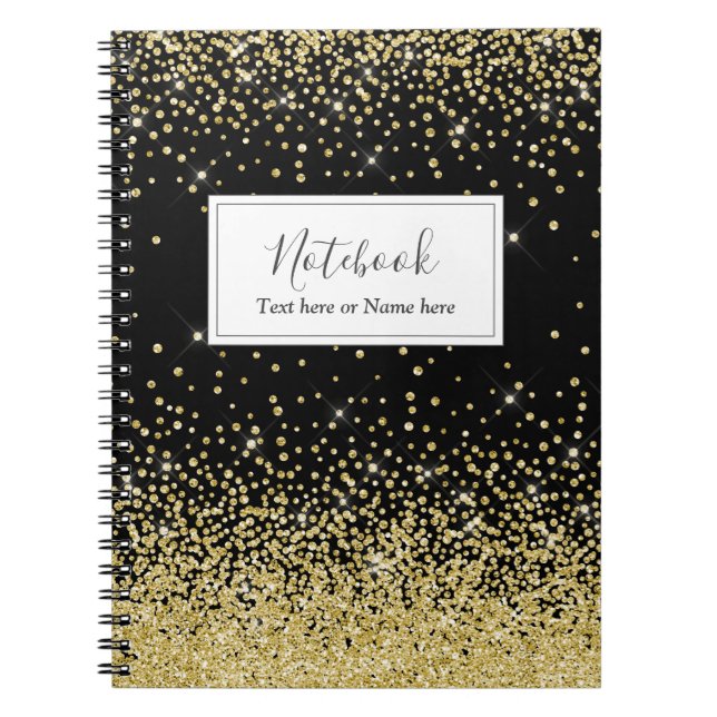 gold shining  notebook (Front)
