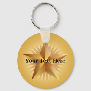 Gold Shining Star Keychain