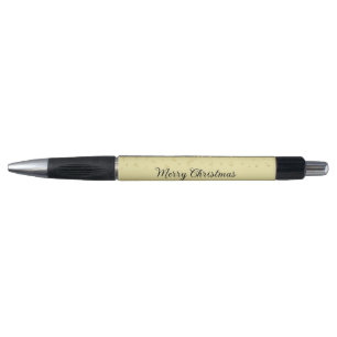 Gold shiny Christmas stars, paws on gold & black Pen