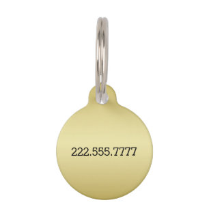 Gold shiny Christmas stars, paws on gold & black Pet Tag