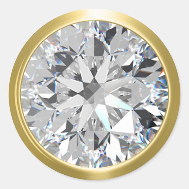 Gold Shiny Diamond Envelope Seal (Front)