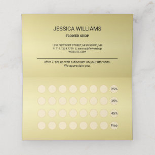 Gold Shiny Flower Monstera Leaves on black Appointment Card