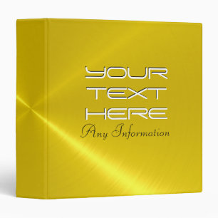 Gold shiny stainless steel metal binders