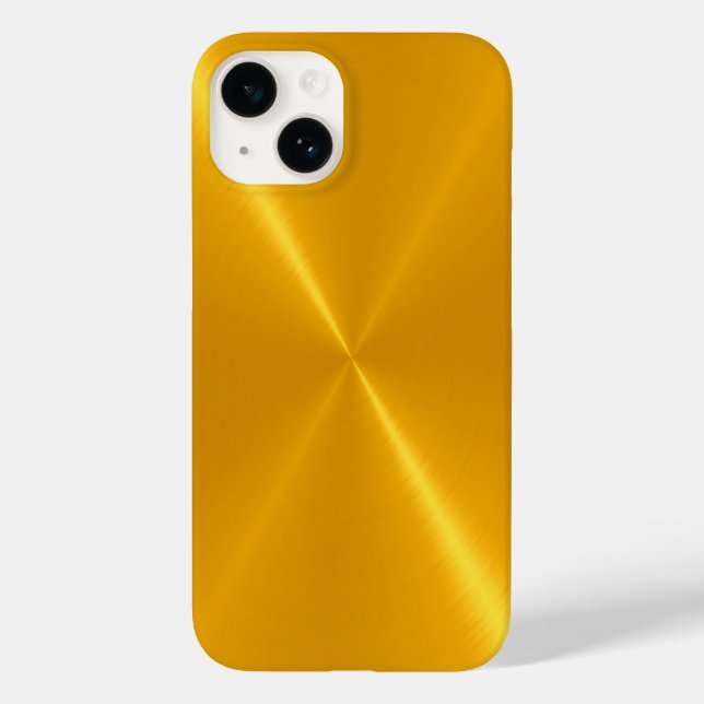 Gold Shiny Stainless Steel Metal Case-Mate iPhone Case (Back)