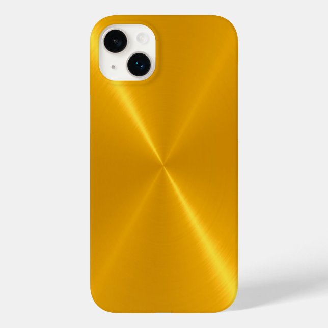 Gold Shiny Stainless Steel Metal Case-Mate iPhone Case (Back)