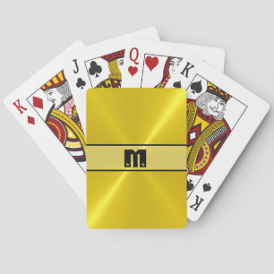 Gold Shiny Stainless Steel Metal Playing Cards