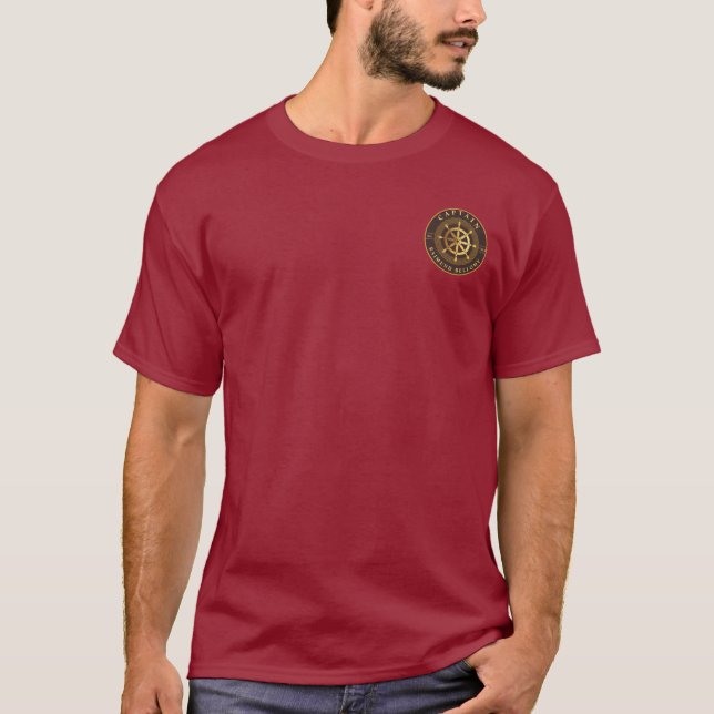 Gold Ship Wheel T-Shirt (Front)