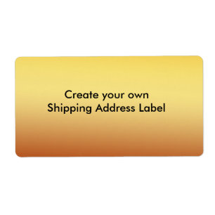 Gold Shipping Address Label