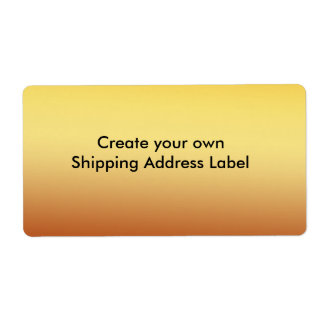Gold Shipping Address Label