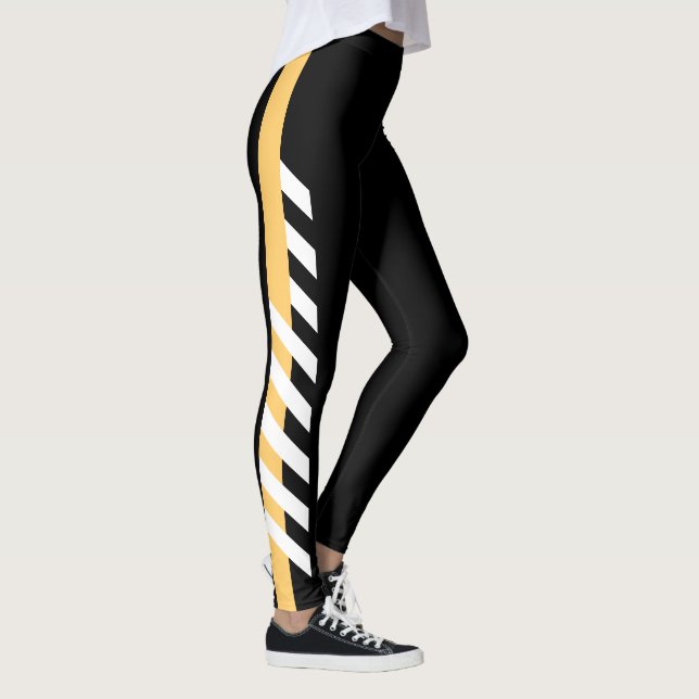 Gold Side Stripe Leggings (Right)