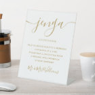 Gold Signature Script Jenga Wedding Guestbook