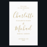 Gold Signature Script Wedding Program<br><div class="desc">Gold signature script wedding program featuring chic modern typography,  this stylish wedding program can be personalized with your special wedding day information. Designed by Thisisnotme©</div>