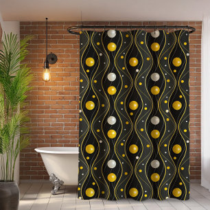 Gold Silver Black Art Deco Pattern