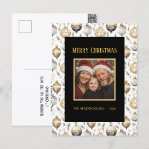 Gold Silver Black Ornaments Photo Postcard