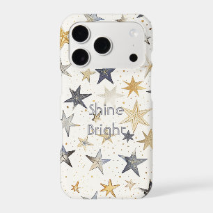 Gold Silver Blue Stars