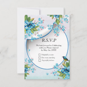Gold, Silver - Brass Modern  RSVP Card