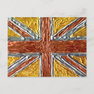 Gold Silver Bronze London British Flag Sports Postcard