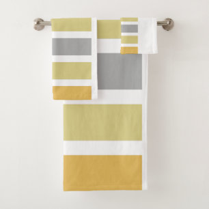 Gold Silver Bronze Metal Hues Bath Towel Set