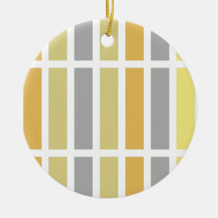 Gold Silver Bronze Metal Hues Ceramic Ornament