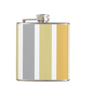 Gold Silver Bronze Metal Hues Hip Flask