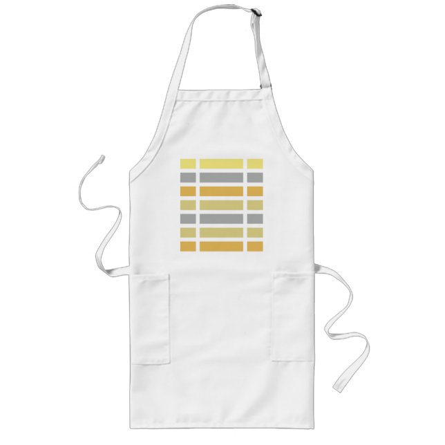 Gold Silver Bronze Metal Hues Long Apron (Front)
